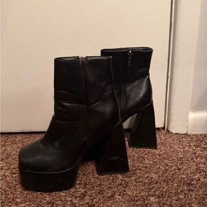 Black Platform Ankle Boots